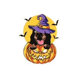 witch dog pumpkin halloween svg happy halloween vector svg, halloween dog gift for halloween day svg, silhouette sublima