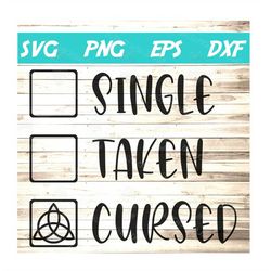 single taken cursed svg