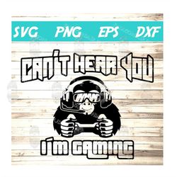 cant hear you im gaming svg
