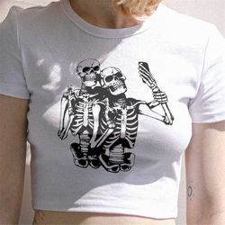 skeleton couple selfie svg