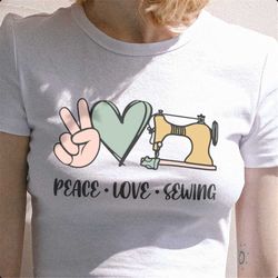 peace love sewing svg, love sewing svg