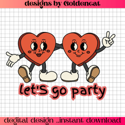 let's go party png , valentine's candy hearts are hugging together png.