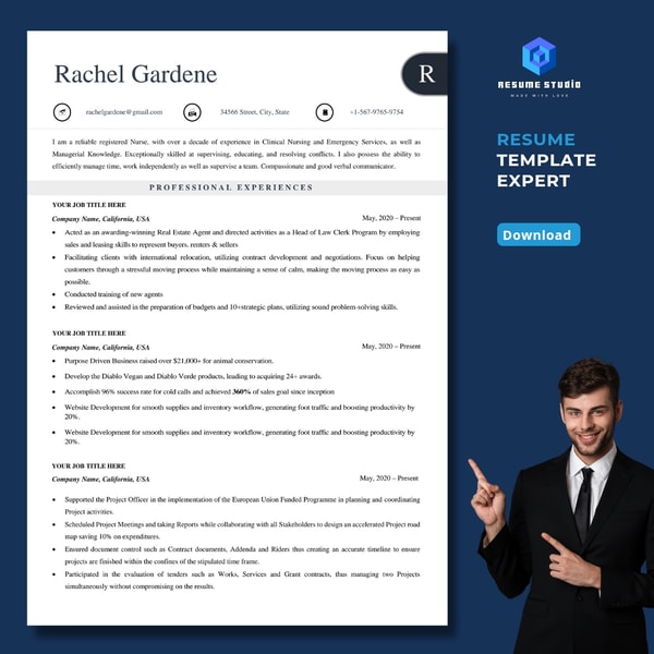 Aps Cv Example Layout Creative, Minimalist, Polished resume, CV template, simple s - Inspire ...