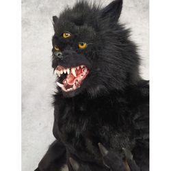 stuffed werewolf art doll | mythical dark fantasy creature