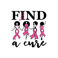 find a cure breast cancer awareness vector svg, pink wariors gift for breast cancer awareness svg, fight gift for breast
