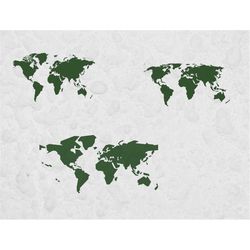 world map svg, world svg, svg files for cricut, map of the world png, green svg, instant download, geography svg, world