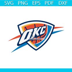 oklahoma city thunder basketball team svg, okc logo svg, sport svg