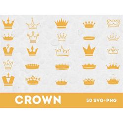 crown svg bundle, crown cut file, svg files for cricut, crown clipart, royal crowns, birthday crown, crown silhouettes,