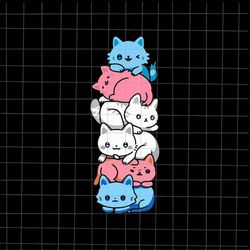 transgender pride cat lgbt trans flag cute cats pile svg, cat svg, cute cat svg, cat lgbt svg, lgbt svg