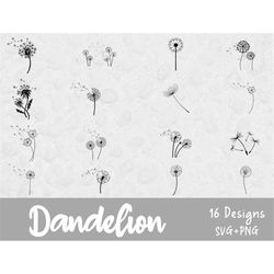 dandelion svg, svg files for cricut, dandelion cut file, dandelion png, flowers svg, flower svg, dandelion clipart, summ