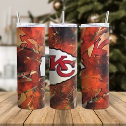 Kansas City Chiefs NFL Tumbler Png , Football Tumbler Wrap Design, NFl Tumbler Wrap
