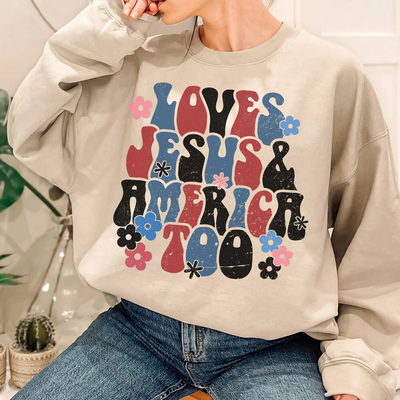 4th Of July Shirt, Loves Jesus And America Too Shirt, Independence Day Shirt, Patriotic American Tee, American Flag Shirt, Memorial Day Gift - 5.jpg