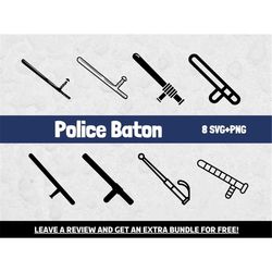 police baton svg, svg files for cricut, baton svg, police svg, police officer svg, law enforcement hat, weapon clipart,