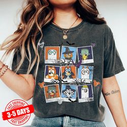 bluey halloween 2023 shirt, bluey and bingo spooky vibes sweatshirt, trick or treat shirt