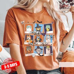 bluey halloween shirt, bluey and bingo spooky vibes sweatshirt, trick or treat shirt