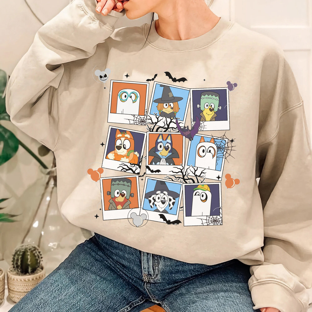 Bluey Halloween 2023 Shirt, Bluey and Bingo Spooky Vibes Sweatshirt, Trick or Treat Shirt - 5.jpg