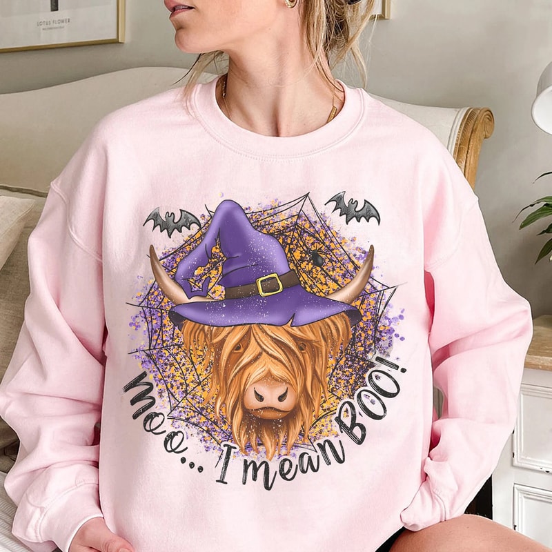 Boo Ghost Cow Halloween Shirt, Moo I Mean Boo Shirt, Funny Halloween Gifts - 2.jpg