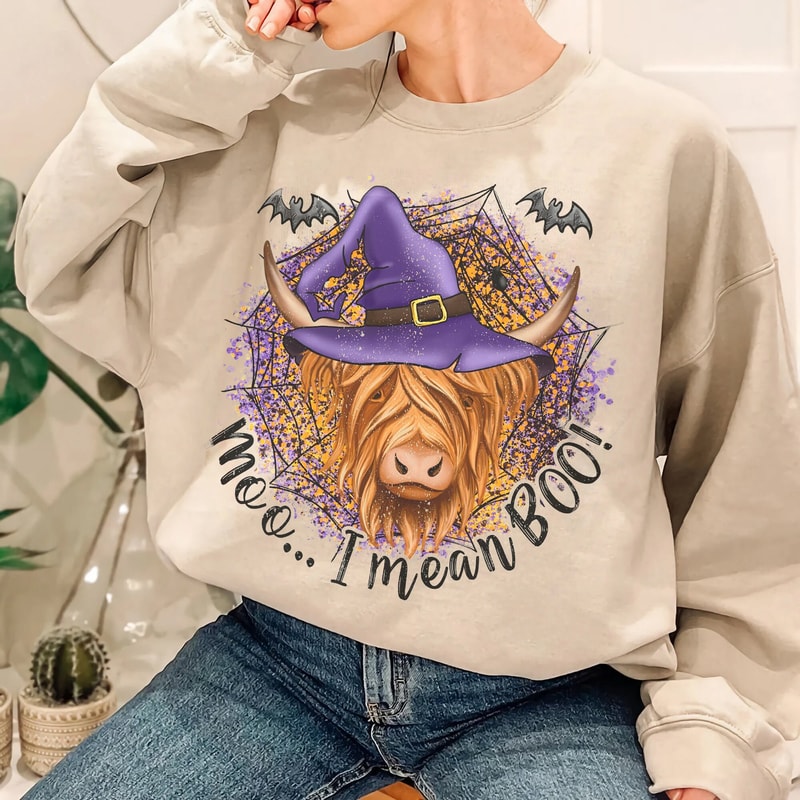 Boo Ghost Cow Halloween Shirt, Moo I Mean Boo Shirt, Funny Halloween Gifts - 3.jpg