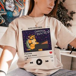comfort colors peaches bowser song t-shirt, peaches peaches peaches shirt, super mario bros sweatshirt, longsleeve, hood