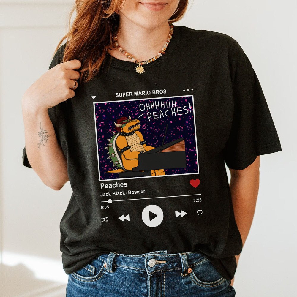 Comfort Colors Peaches Bowser Song T-Shirt, Peaches Peaches Peaches Shirt, Super Mario Bros Sweatshirt, LongSleeve, Hoodie, Graphic Tee - 2.jpg