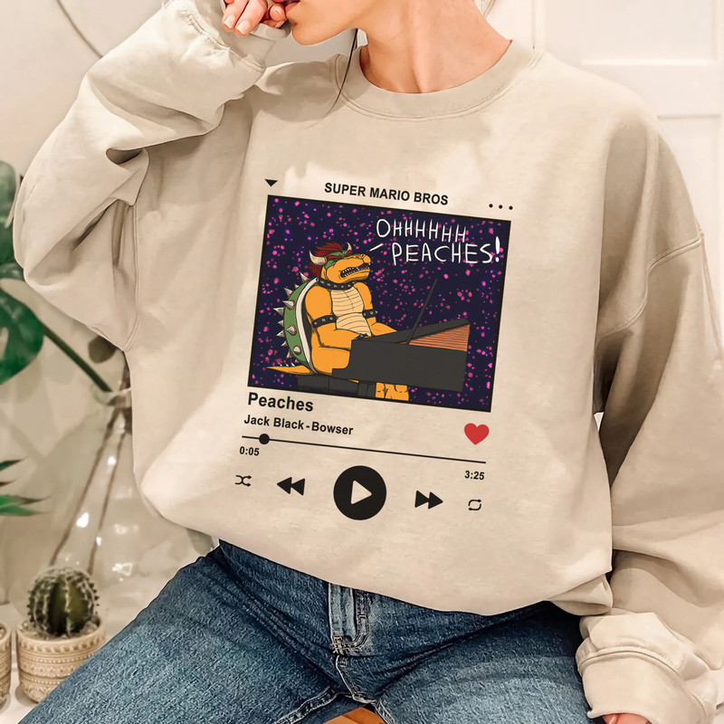 Comfort Colors Peaches Bowser Song T-Shirt, Peaches Peaches Peaches Shirt, Super Mario Bros Sweatshirt, LongSleeve, Hoodie, Graphic Tee - 6.jpg