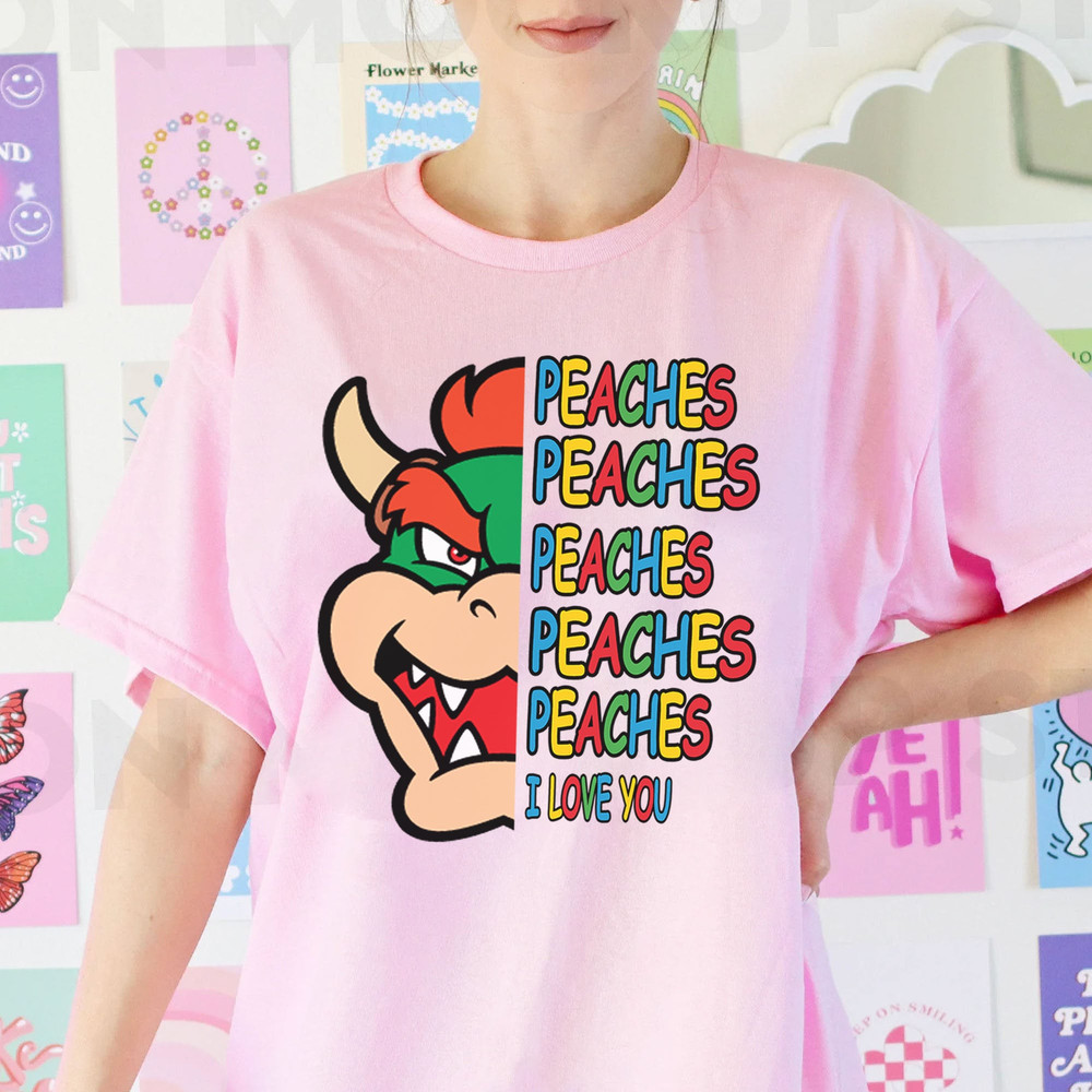 Comfort Colors Peaches Peaches Peaches I Love You Sweatshirt, Peaches Bowser Song Shirt, Super Mario Bros LongSleeve, Hoodie - 6.jpg