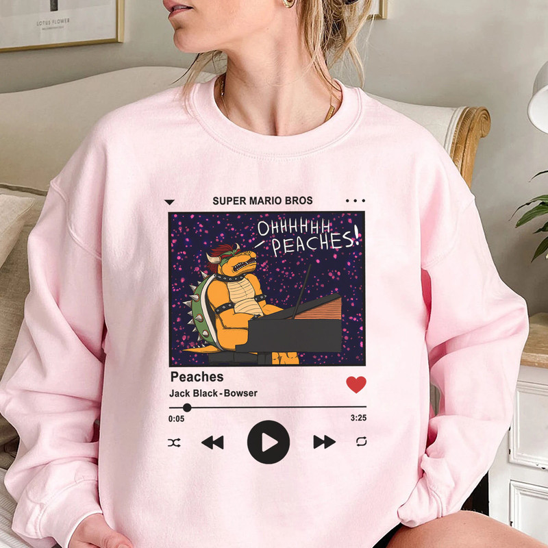 Comfort Colors Peaches Bowser Song T-Shirt, Peaches Peaches Peaches Shirt, Super Mario Bros Sweatshirt, LongSleeve, Hoodie, Graphic Tee - 7.jpg