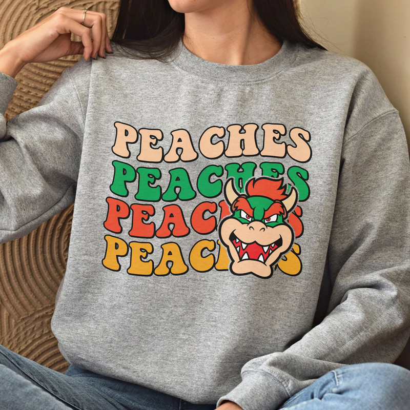 Comfort Colors Peaches Peaches Peaches T-Shirt, Peaches Bowser Song Shirt, Super Mario Bros Sweatshirt, LongSleeve, Hoodie, Graphic Tee - 7.jpg