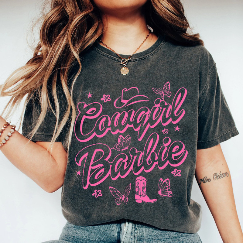 Cowgirl Barbie Pink Shirt Western Shirt Girls Barbie Doll Shirt - 3.jpg
