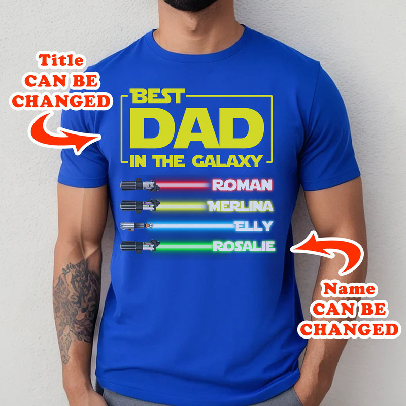 Custom Best Dad In The Galaxy T-Shirt, Fathers day shirt, Star Wars shirt, Dadalorian Sweatshirt, May the Fourth Be With You tee, Baby Yoda - 1.jpg