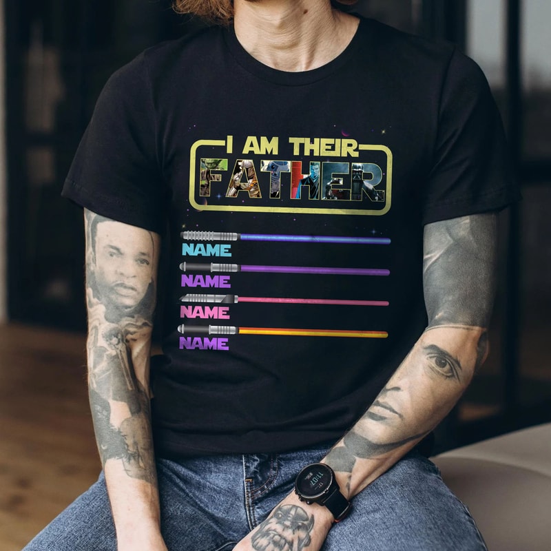 Custom Kids Names I Am Their Father T-Shirt, Fathers day shirt, Star Wars Dad Sweatshirt Gift For Dad - 2.jpg