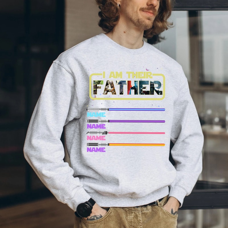 Custom Kids Names I Am Their Father T-Shirt, Fathers day shirt, Star Wars Dad Sweatshirt Gift For Dad - 5.jpg