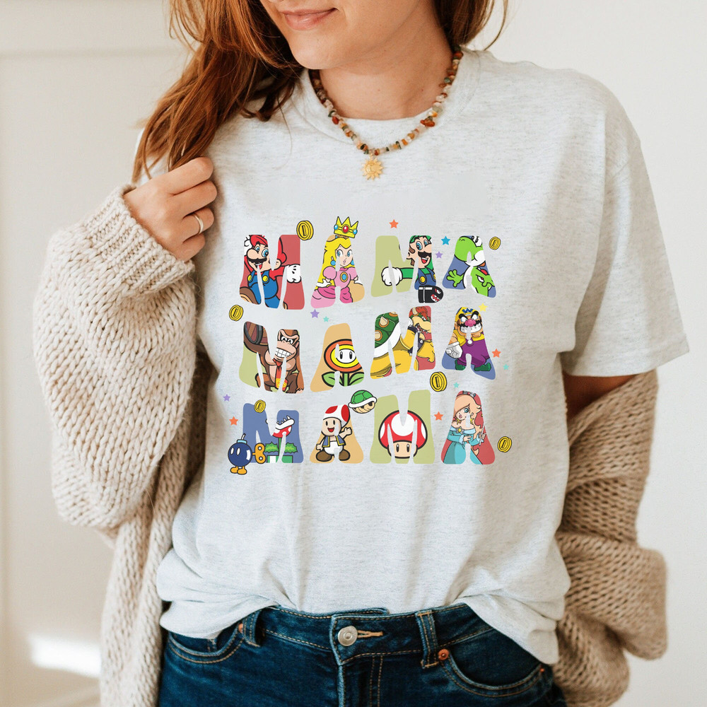 Customized Mama Super Mario T-Shirt, Super Mommio Shirt, Super family Sweatshirt, Mothers Day Shirt, Gift For Mom - 4.jpg
