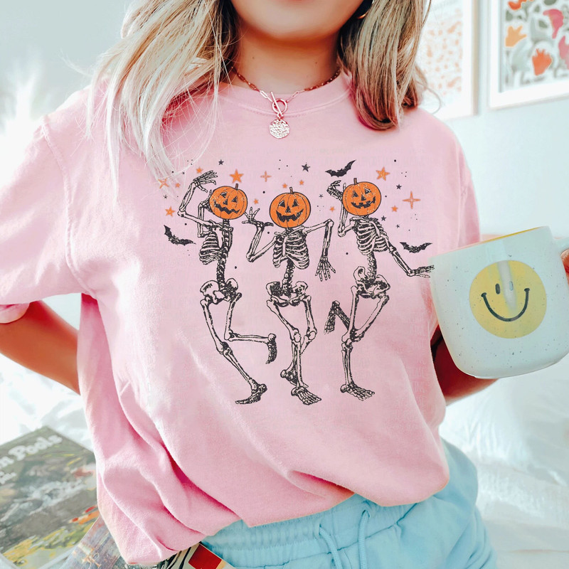 Dancing Skeleton Halloween Shirt  Pumpkin Shirt  Spooky Season Skeleton T-Shirt - 2.jpg