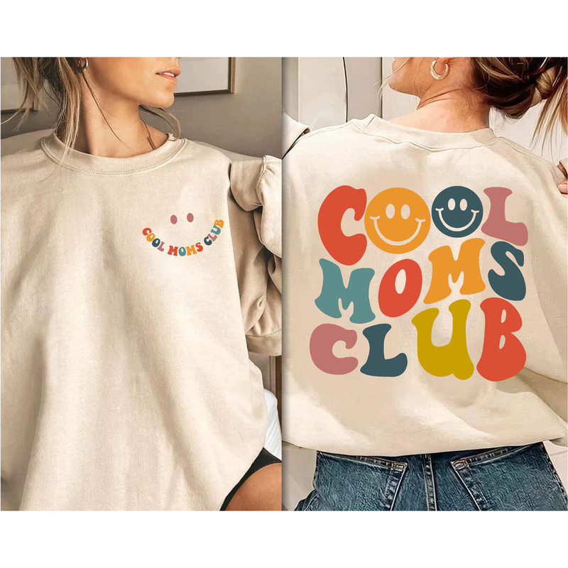 Double Side Cool Moms Club T-Shirt Best Mother's Day Gift, Mothers Day 2023 Sweatshirt, Mom Life LongSleeve, Motherhood Hoodie - 5.jpg