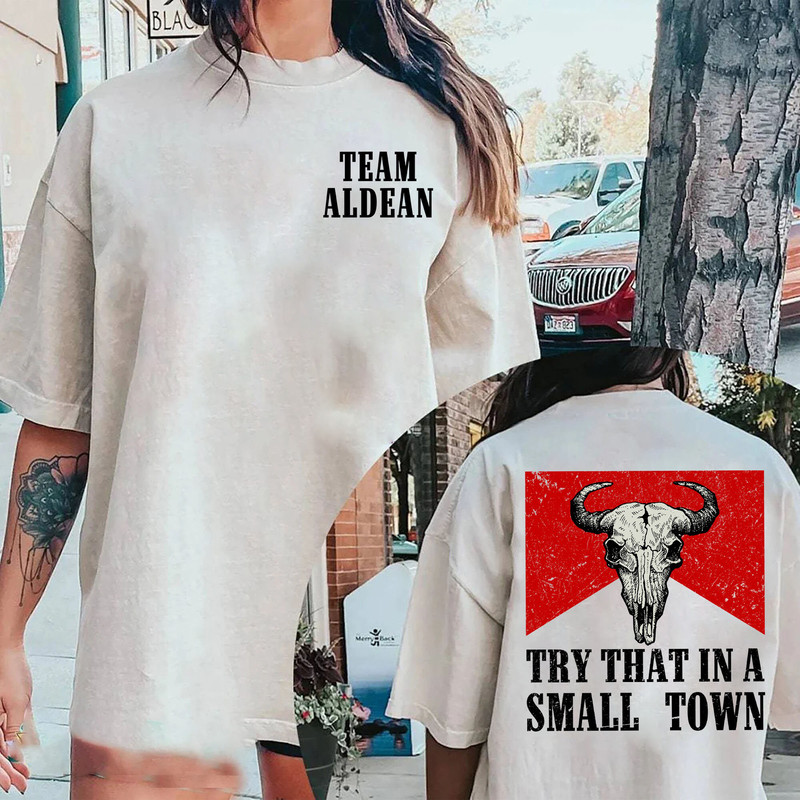 Double Side Small Town Shirt  Country Music Tee  Jason Aldean Shirt - 2.jpg
