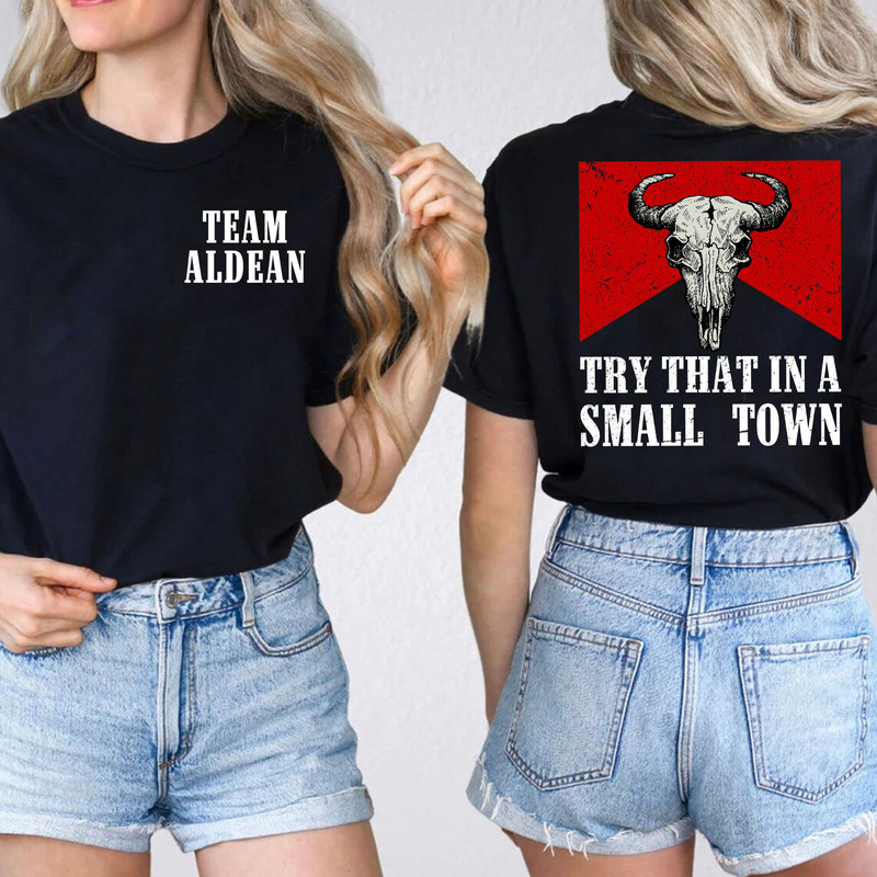 Double Side Small Town Shirt  Country Music Tee  Jason Aldean Shirt - 3.jpg