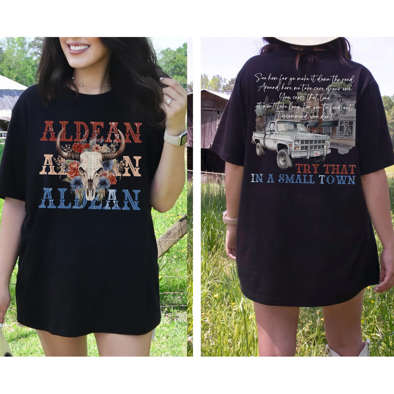 Double Side Try That In A Small Town Shirt Jason Aldean Country Music Concert Shirt American Flag Shirt - 2.jpg