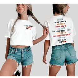 double side niall horan t-shirt, heaven wont be the same sweatshirt, longsleeve, hoodie gift for fans