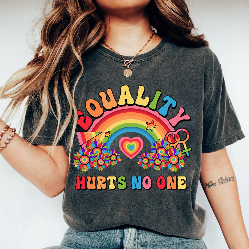Equality Hurts No One Shirt, Rainbow Peace Shirt, Lesbian Pride Shirt, Gay Pride Shirt - 1.jpg