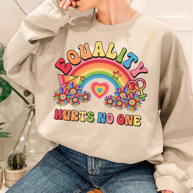 Equality Hurts No One Shirt, Rainbow Peace Shirt, Lesbian Pride Shirt, Gay Pride Shirt - 5.jpg