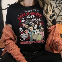 halloween horror nights universal studios shirt horror characters halloween shirt scary movie tee