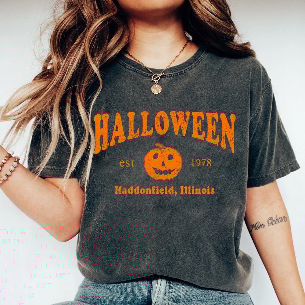 Halloween Shirt Est 1978 Shirt, Pumpkin Halloween Shirt, Haddonfield Halloween Tee - 1.jpg