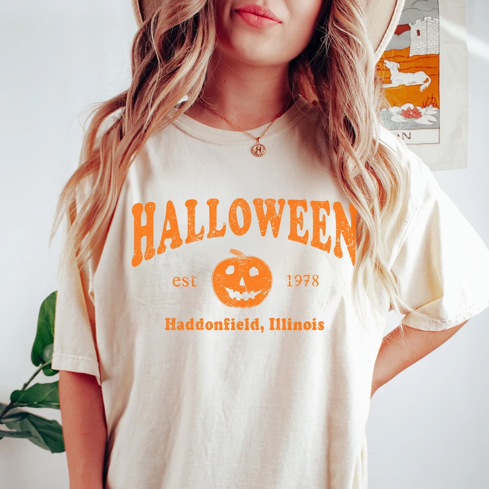 Halloween Shirt Est 1978 Shirt, Pumpkin Halloween Shirt, Haddonfield Halloween Tee - 2.jpg