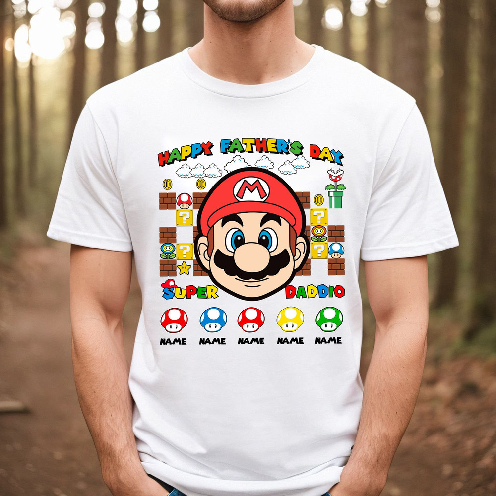 Happy Father's Day Sweatshirt, Super Daddio T-Shirt, Custom Super Mario Shirt, Dad Birthday Shirt - 2.jpg