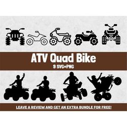 atv quad bike svg bundle, off road svg, motorbike svg, svg files for cricut, off road clipart, atv clipart, motor sport