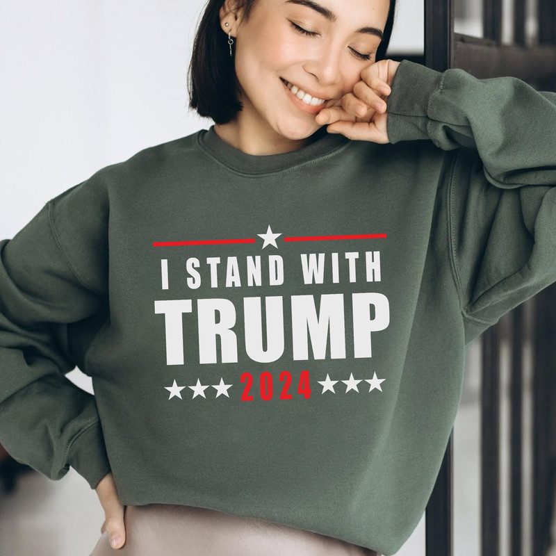 I Stand with Trump 2024 Sweatshirt, Donald Trump Not Guilty T-Shirt, Free Trump Hoodie, Support Trump LongSleeve - 3.jpg