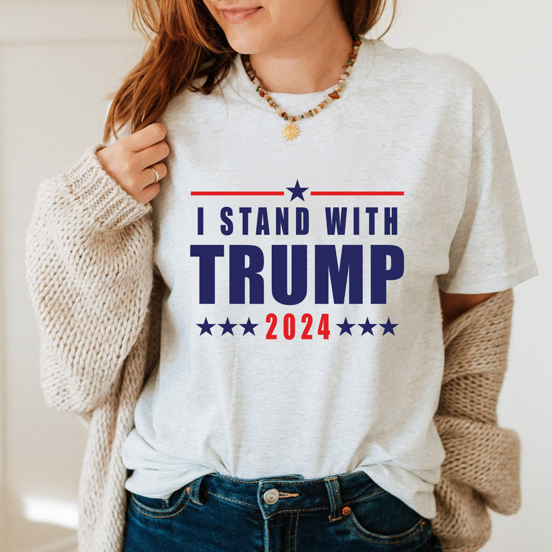 I Stand with Trump 2024 Sweatshirt, Donald Trump Not Guilty T-Shirt, Free Trump Hoodie, Support Trump LongSleeve - 4.jpg