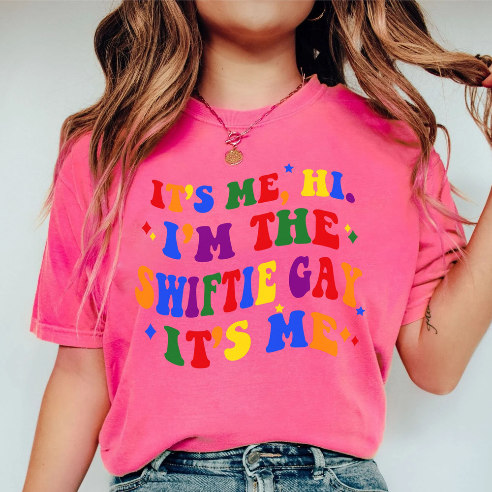 It's Me, Hi, I'm The Swiftie Gay It's me Shirt, I'm the Swiftie Gay Retro, LGBT Tee, Holiday Gift, Personalized gift, Funny Shirt - 4.jpg