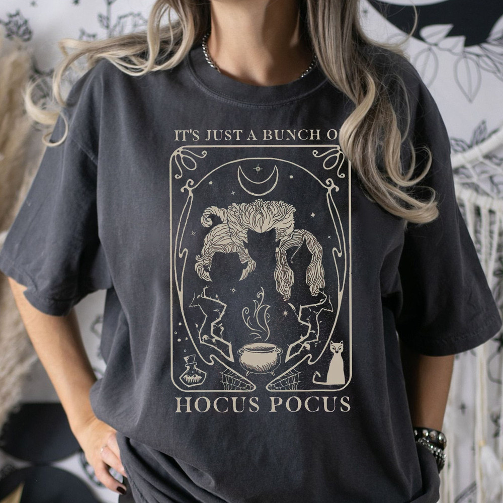 Just A Bunch Of Hocus Pocus Tarot Card Halloween Shirt Halloween Party Tee Trick Or Treat Shirt - 1.jpg